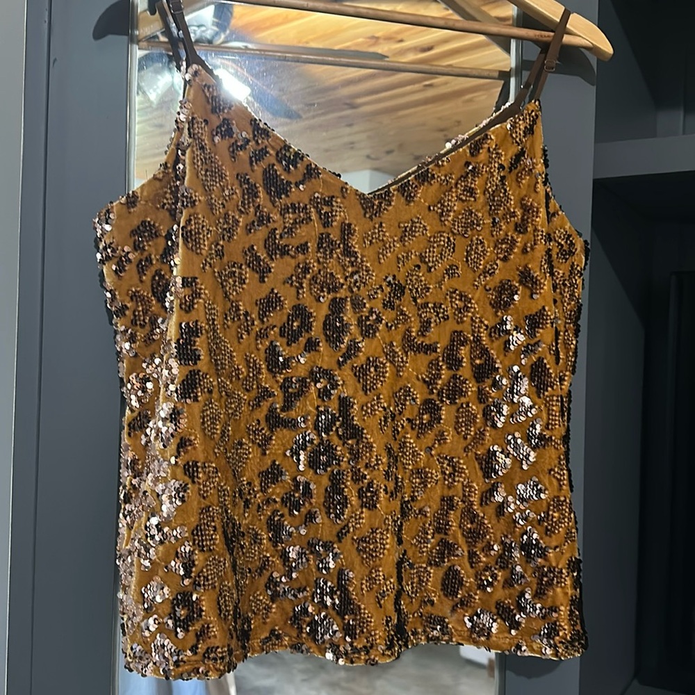 Leopard Sequin Camisole